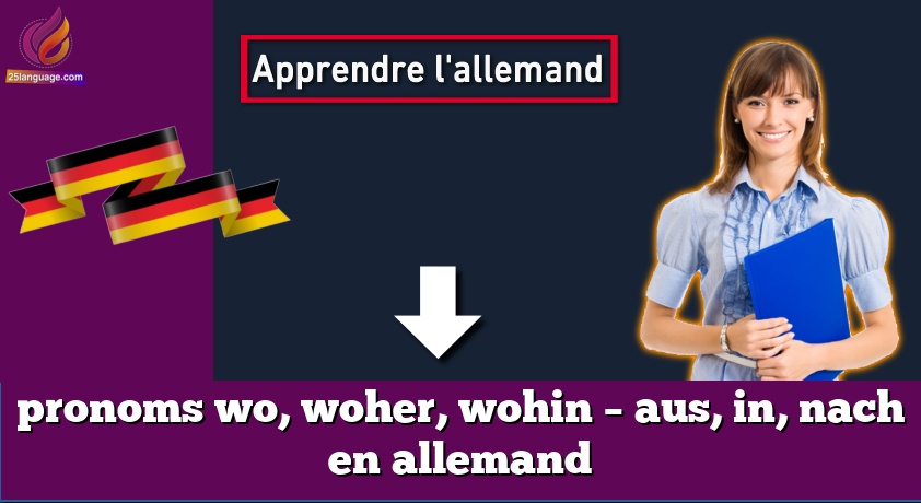 pronoms wo, woher, wohin – aus, in, nach en allemand